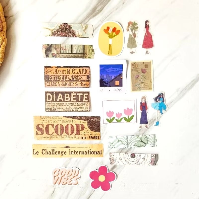 

scrapbook kit vintage isi50pcs++