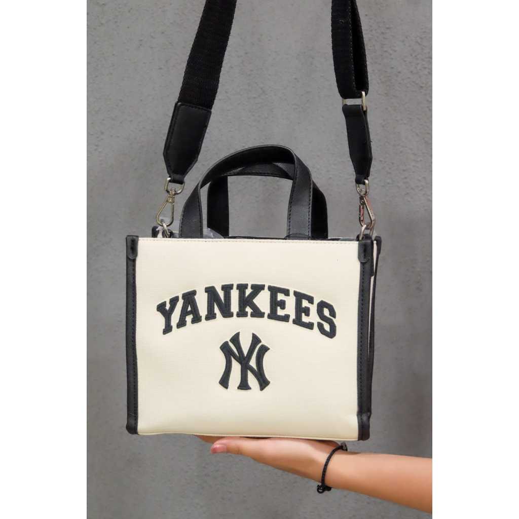 MLB NY YANKEES WHITE SMALL TOTE BAG