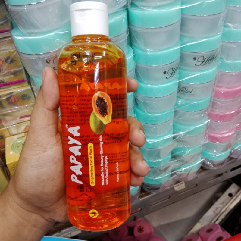 papaya brightening facial wash / sabun cair papaya 265 ml