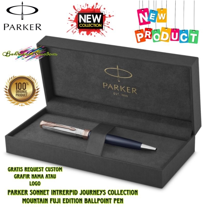 

PULPEN PARKER ORIGINAL SONNET INTRERPID JOURNEYS COLLECTION MOUNTAIN FUJI SERIES EDITION ORIGINAL BALLPOINT PEN GRATIS REQUEST CUSTOM GRAFIR NAMA ANDA ATAU LOGO ANDA COCOK UNTUK PEMAKAIAN PRIBADI ATAU UNTUK HADIAH SPESIAL MERCHANDISE PROMOSI ANDA