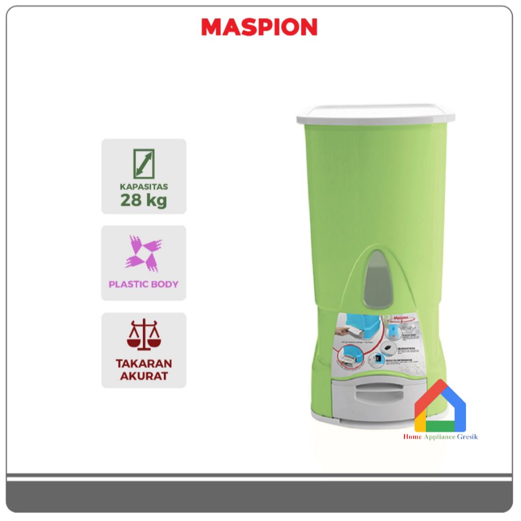Maspion MRD 2800 AP Rice Box Penyimpan / Tempat Beras Maspion 2800AP