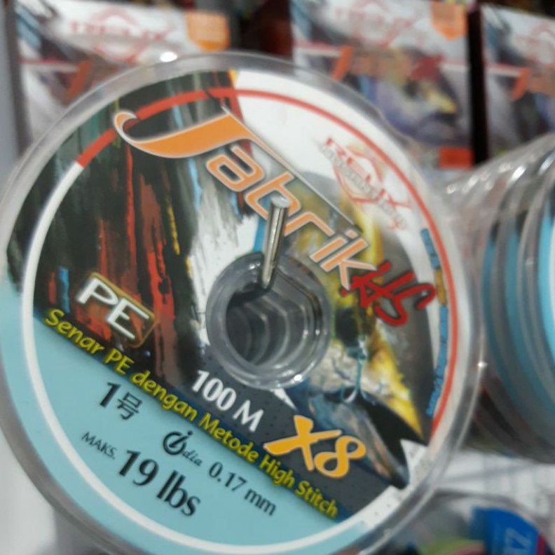 KODE R18B SENAR BENANG TALI PANCING PE JABRIK HS 1M CONNECTING MULTI COLOUR RELIX