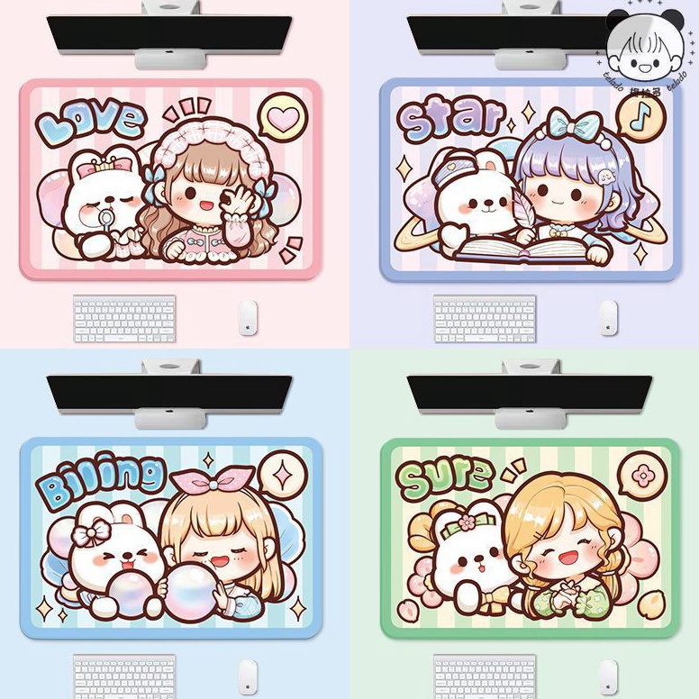 Mouse Pad Lucu Cantik  Alas Laptop Edisi Dodogirl TLD119 Polarbear q G8W5