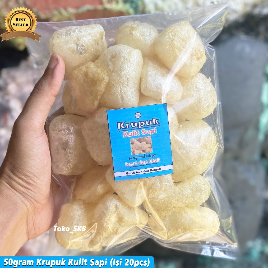 

SERBA SERBI Krupuk Kulit Sapi 5gram Gurih Renyah Uenak Kres Dimulut