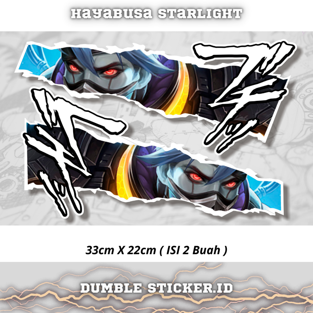 Sticker Stripping All Type Motor Print Cutting Stiker Mobile Legends Hayabusa Starlight