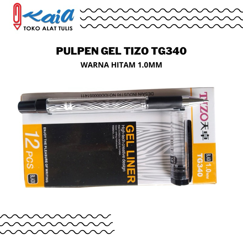 

PULPEN GEL TIZO TG340 WARNA HITAM 1.0 MM