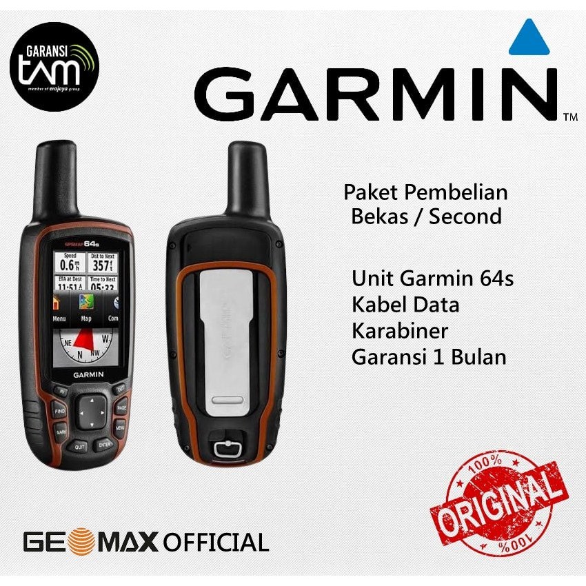 Gps Garmin 64s Bekas / Gps Garmin 64s Second