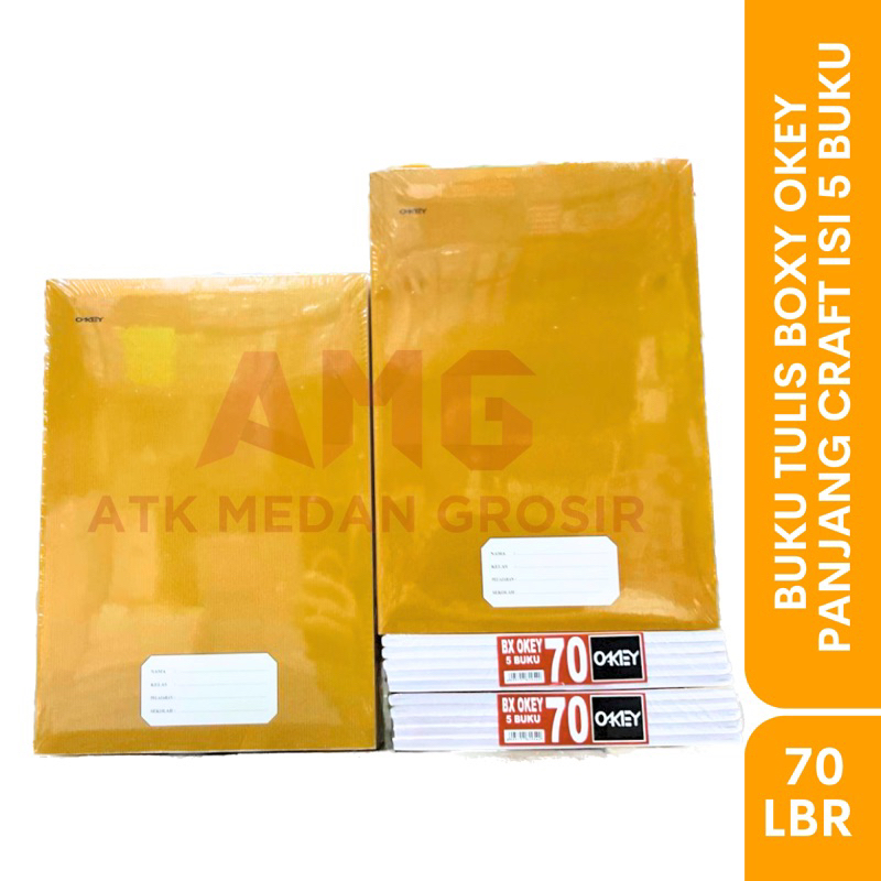 

BUKU TULIS PANJANG BOXY OKEY 70 LEMBAR ISI 5 BUKU