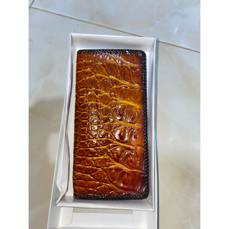 DOMPET KULIT BUAYA ASLI MERAUKE PAPUA MODEL PANJANG