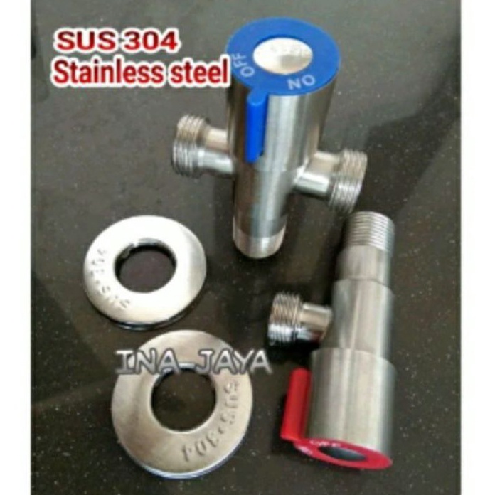 Mega INAJAYA Keran Closet Cabang Dua  Single Kran Stop Toilet Shower Sower Bidet Closed Duduk Kloset