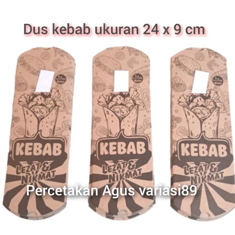 

Dus kebab bahan Kraft // wadah kebab ukuran 24 x 9 cm // kertas kebab ukuran 24 x 9 cm