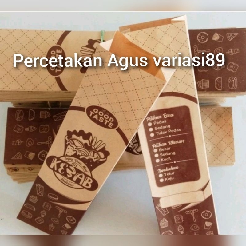 

100 pcs paper craft kebab / kertas bungkus kebab / kemasan kebab