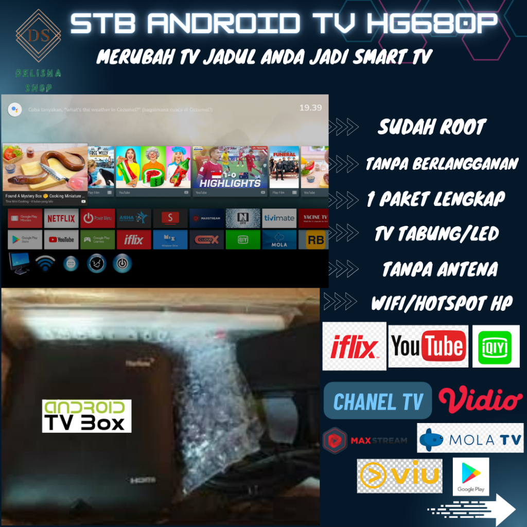 STB ANDROID TV BOX HG680P SUDAH ROOT FULL APK