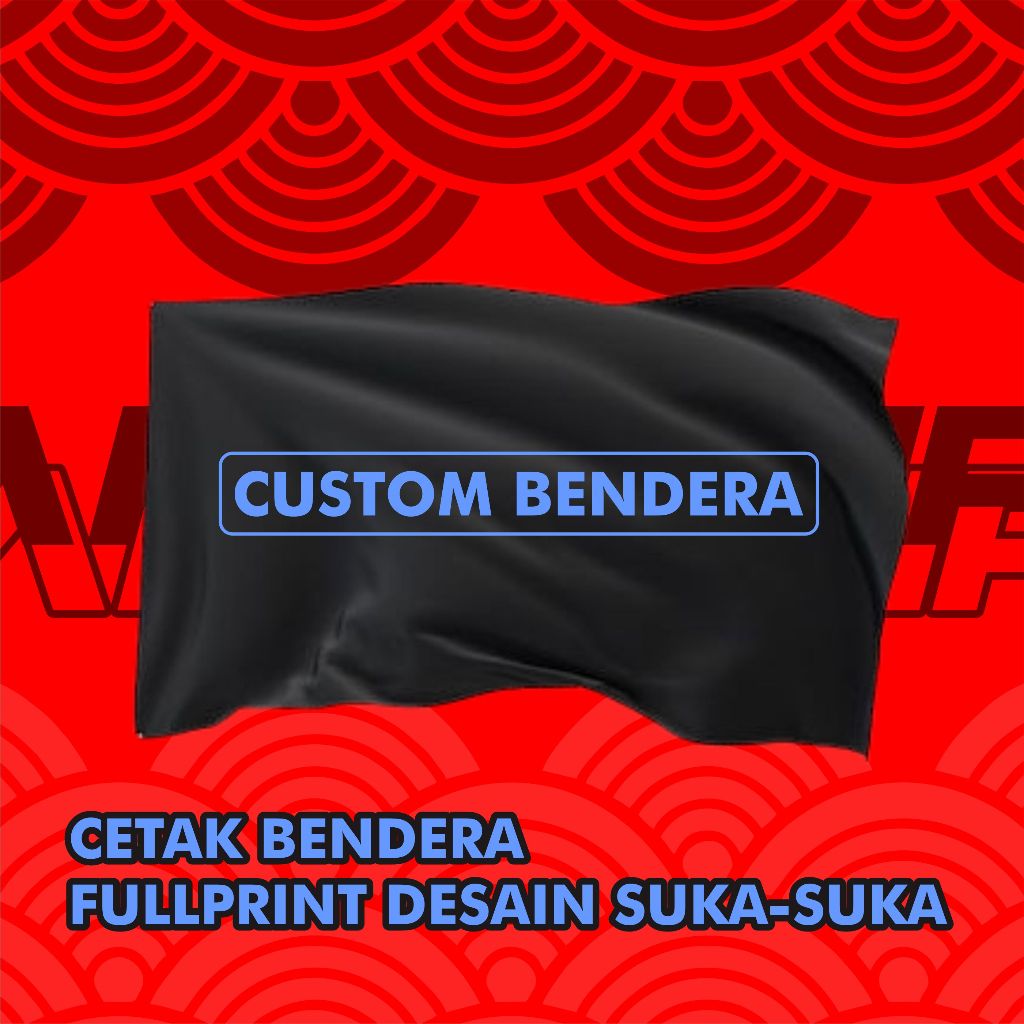 CETAK BENDERA KAIN TETRON DESAIN SUKA SUKA CUSTOM LOGO