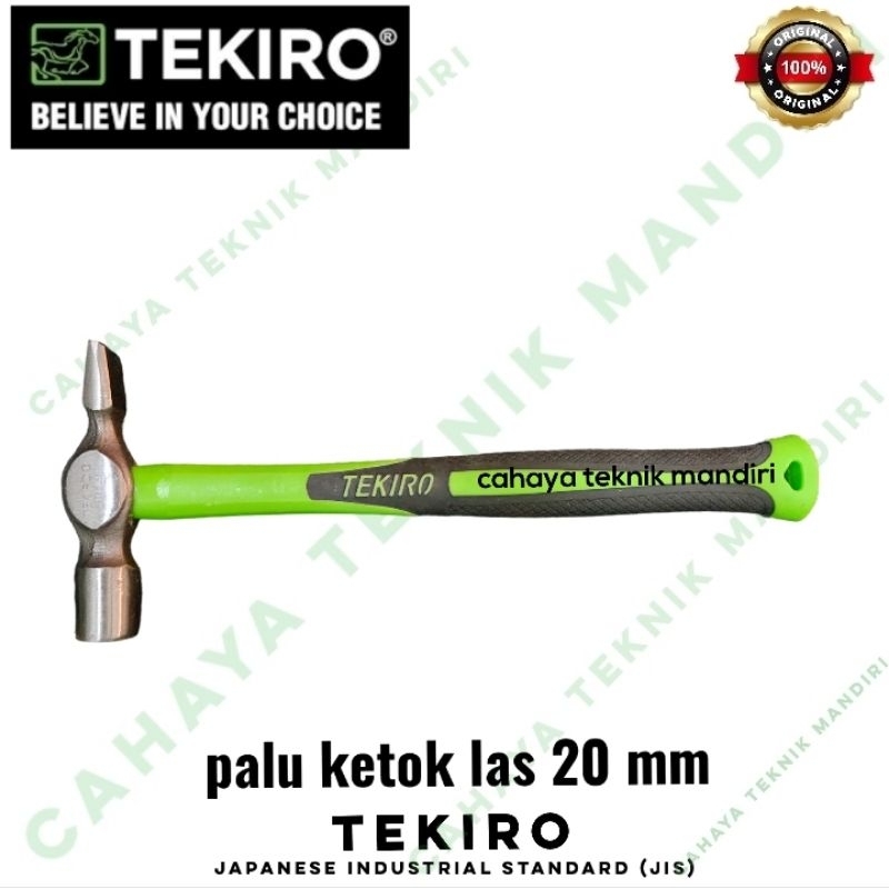 palu ketok las 20 mm TEKIRO GT-EC1517 palu besi gagang fiber