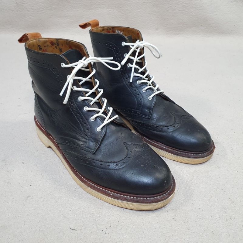 Dr Martens Bentley Brogue Wingtip Boot Black Docmart