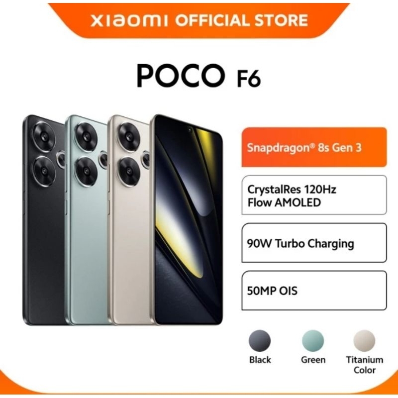 Xiaomi Poco F6 5G 12/512 GB Garansi Resmi Not F5 — Titanium