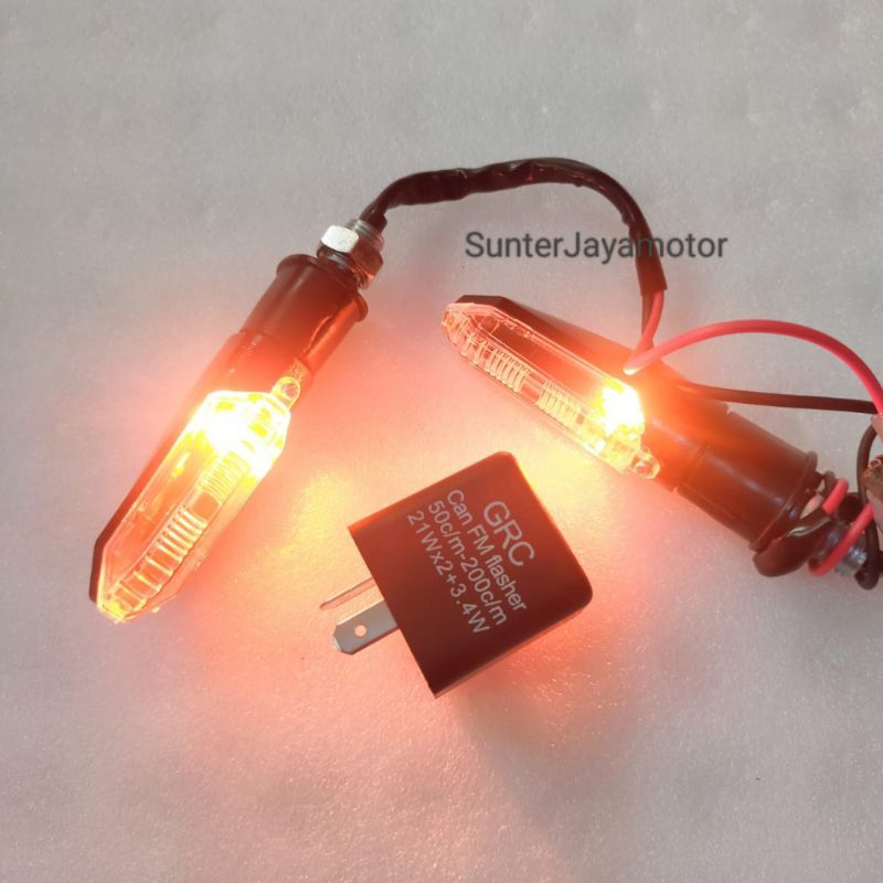 Lampu sein sen plus flasher, CBR 150R, Vixion, dll.