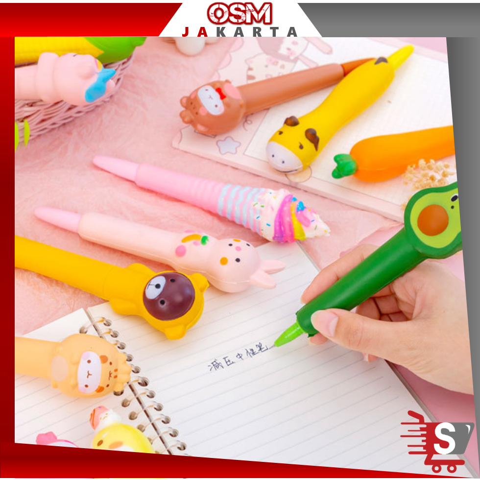 

OSM JKT S6265 Pena Gel Squishy / Pena Kartun Lucu Squishy / Ballpoint Gel Squishy / Ballpoint Squishy Lucu / Pulpen Squishy Lucu