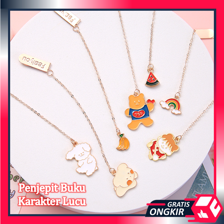 

Gratis Ongkir - 6278 Penjepit Buku Cartoon Lucu / Paper Clip Liontin Bahan Metal