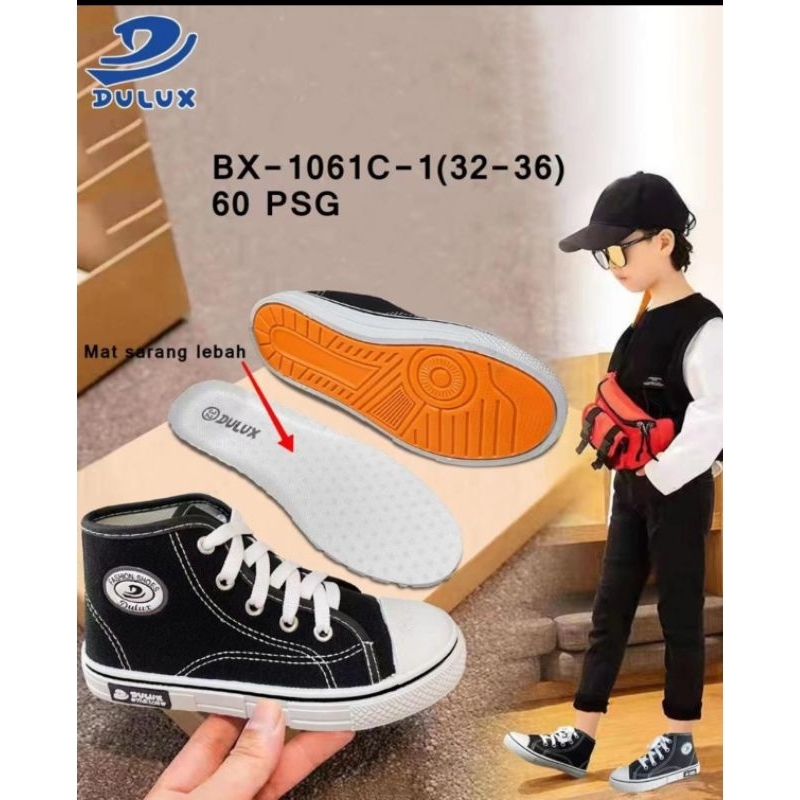 Sepatu Sekolah Model Tinggi Dulux Viral Kekinian Bot FREE Kaos Kaki Sekolah