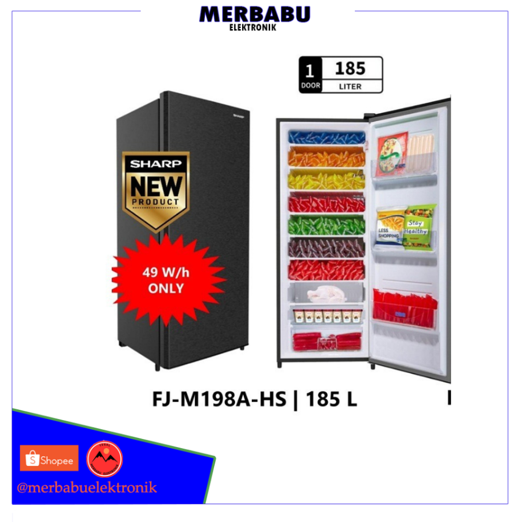 FREZEER SHARP FJM 198 AHS 1 PINTU