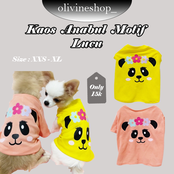 BAJU KAOS ANJING KUCING ANABUL LUCU PRINT SABLON BERKUALITAS BAGUS