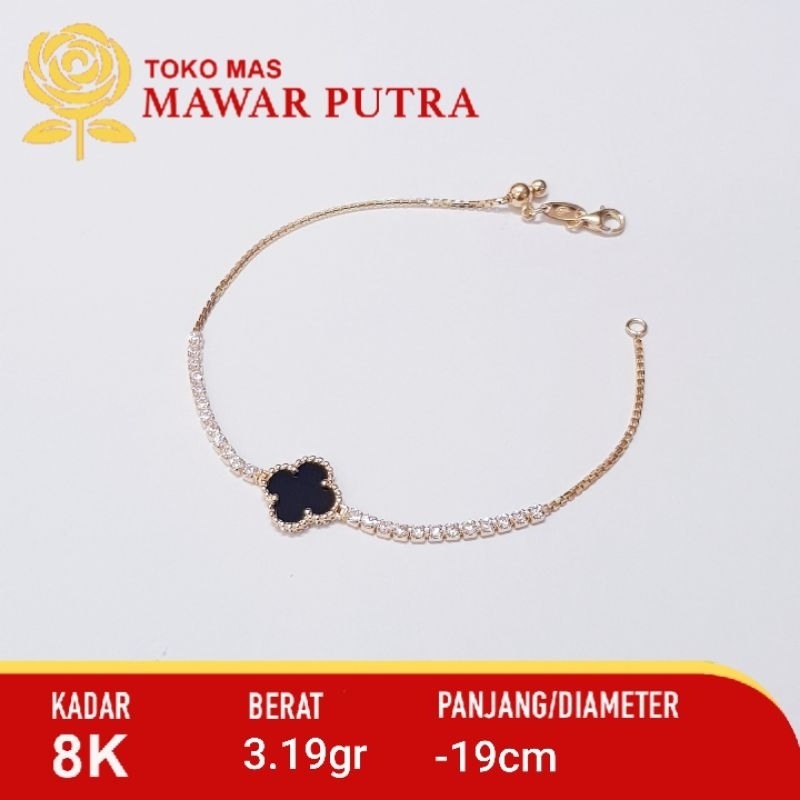 Gelang rantai Vancleef LOTUS gold 8K