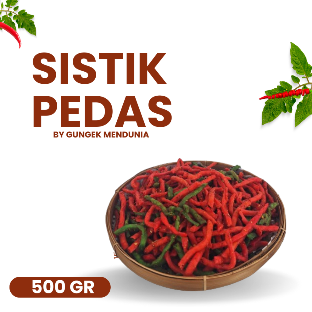 

500gr - Tiktuk/Sistik Rasa Pedas Camilan Cemilan Food Snack