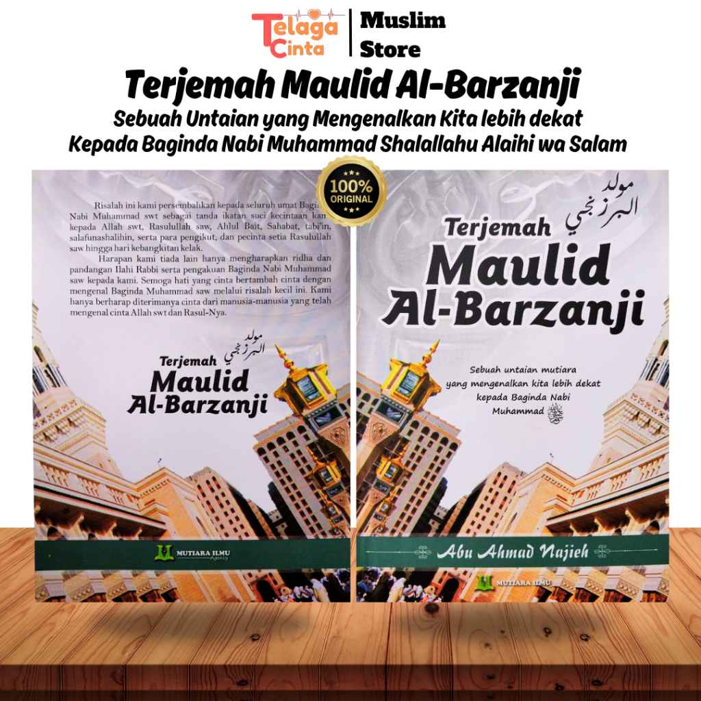 [ DIJAMIN ORIGINAL ] Terjemah Maulid al-Barzanji |- Arab - Latin - dan artinya - Mutiara Ilmu Dijami