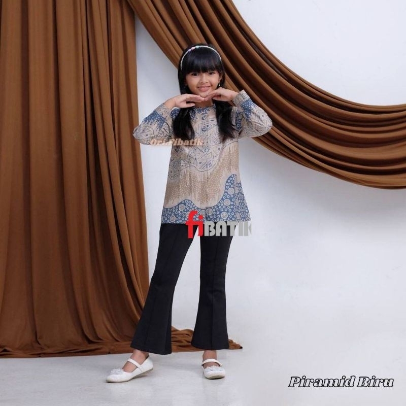 BLOUSE BATIK ANAK PEREMPUAN.ATASAN BATIK ANAK SD 3-10TH