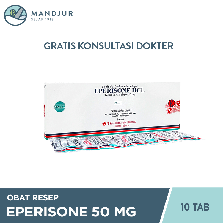 Eperisone 50 Mg Strip 10 Tablet