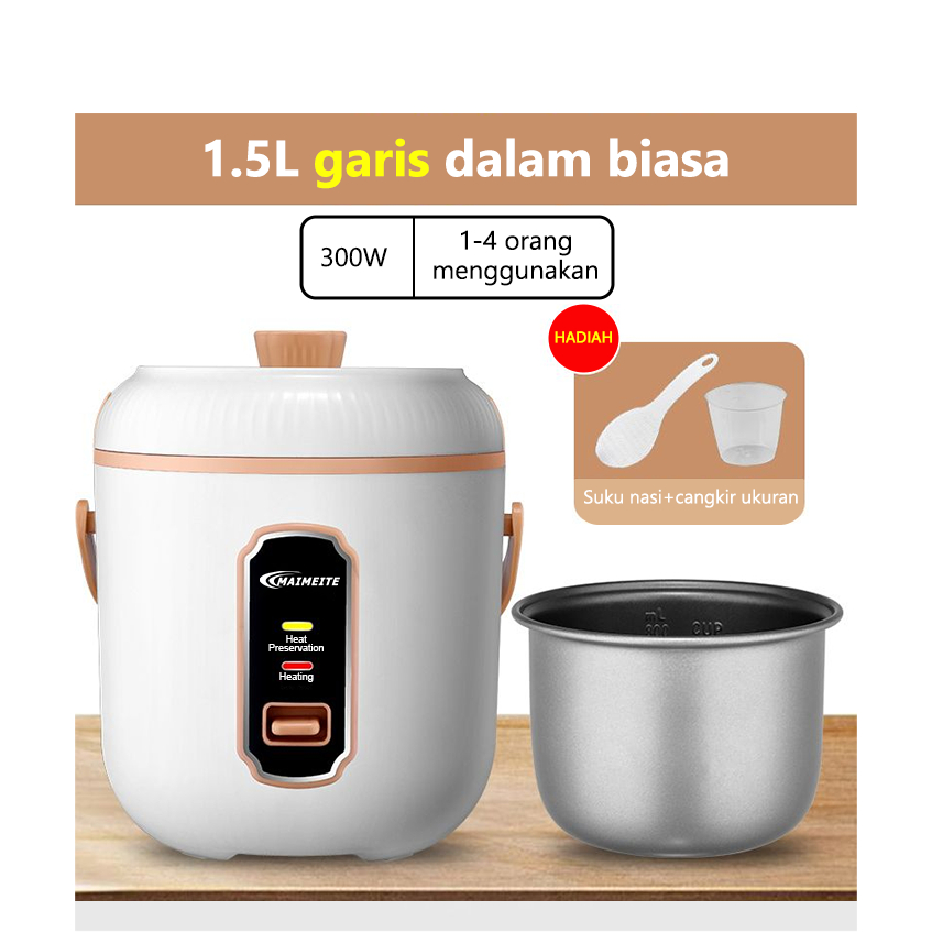 hot product maimeite magic com mini rice cooker 1.5 liter portable student version travel version