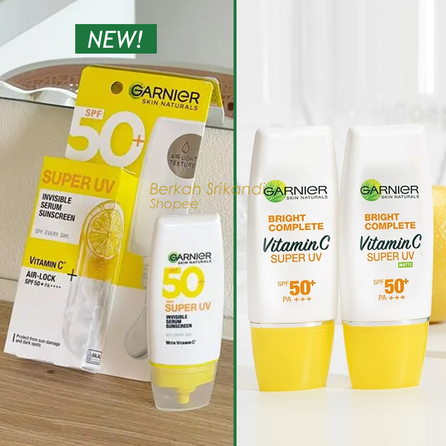 GARNIER Bright Complete Vitamin C Super UV Natural Matte Finish and Invisible Serum Sunscreen BPOM