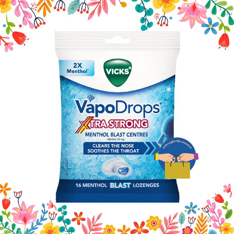 

Vicks VapoDrops Xtra Strong 16 Menthol Blast Centres Lozenges