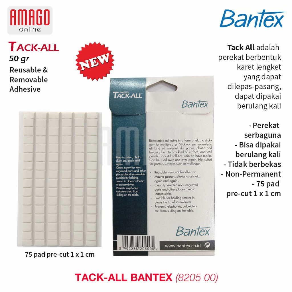 

BANTEX Tack-All - Adhesive Gum - New Pre-Cut - Lem Serbaguna - 820500