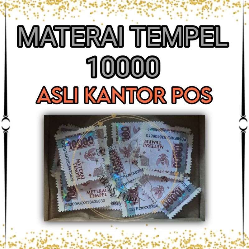 [READY] MATERAI TEMPEL 10000 ASLI ORIGINAL KANTOR POS INDONESIA PERURI TERMURAH