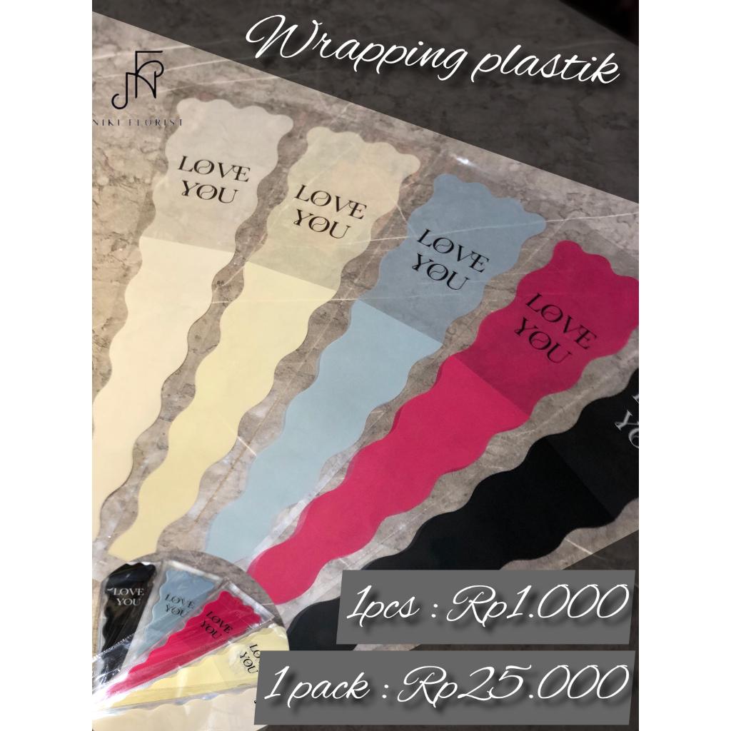 

Wrapping Plastik Bunga Love You