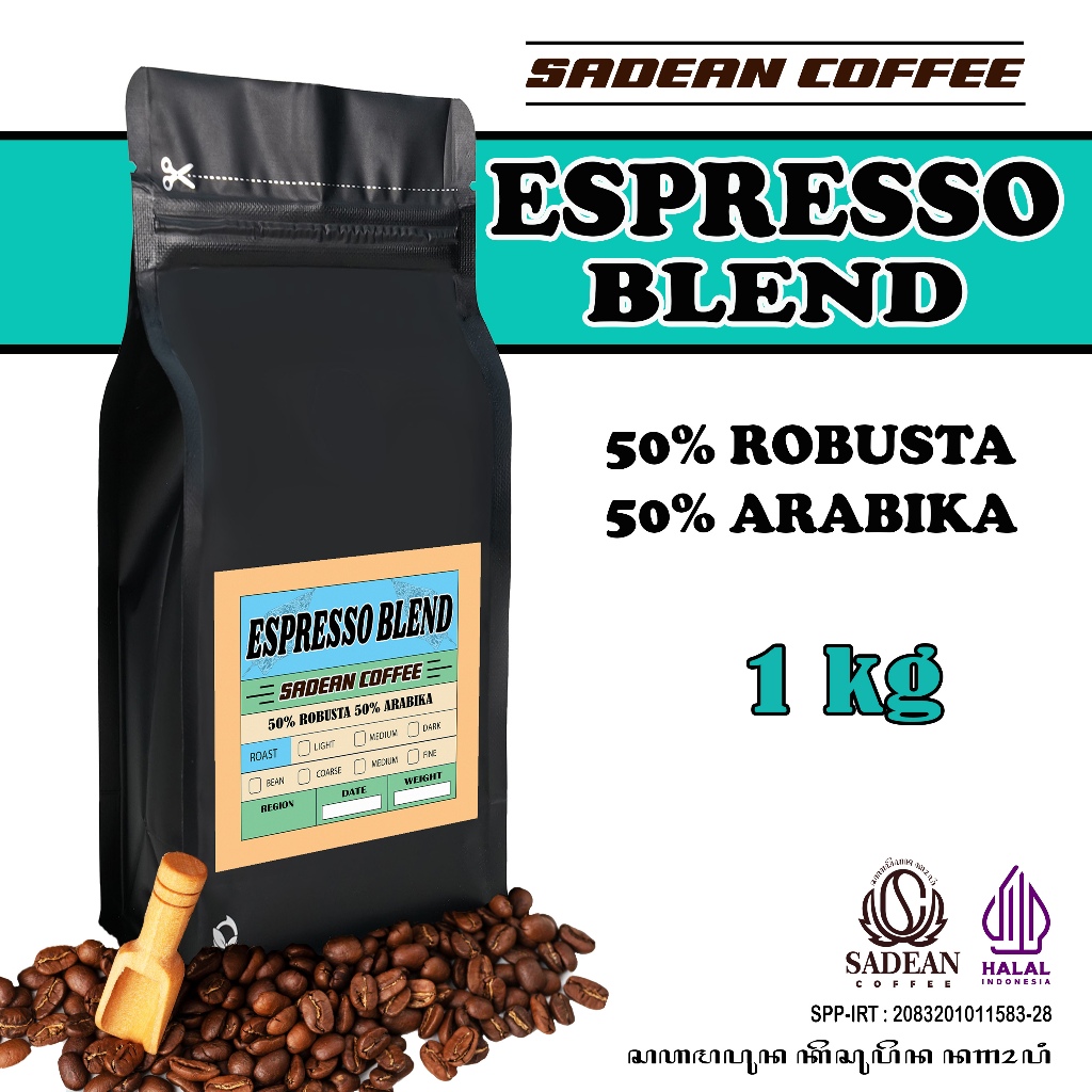 

House Blend 50% Arabika 50% Robusta For Espresso Kopi Susu 1kg / Espresso Blend / Kopi Espresso / Kopi Susu