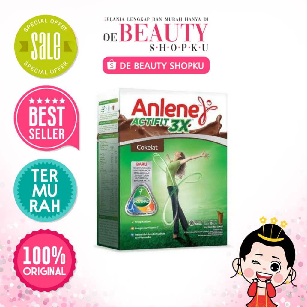 

Anlene Actifit 600gr Plain/Vanilla/Coklat EXP PANJANG