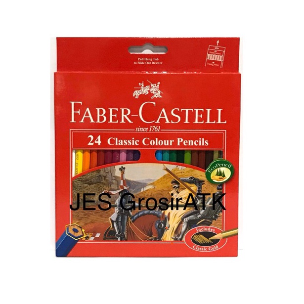 

KODE F6B9 Pensil Warna Faber Castell CLASSIC 24 Panjang set