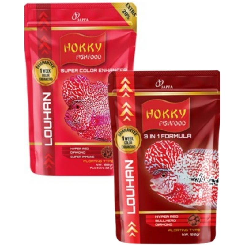 hokky LOUHAN super color / hokky louhan 3in1 formula / 100gr / hokky pakan ikan louhan