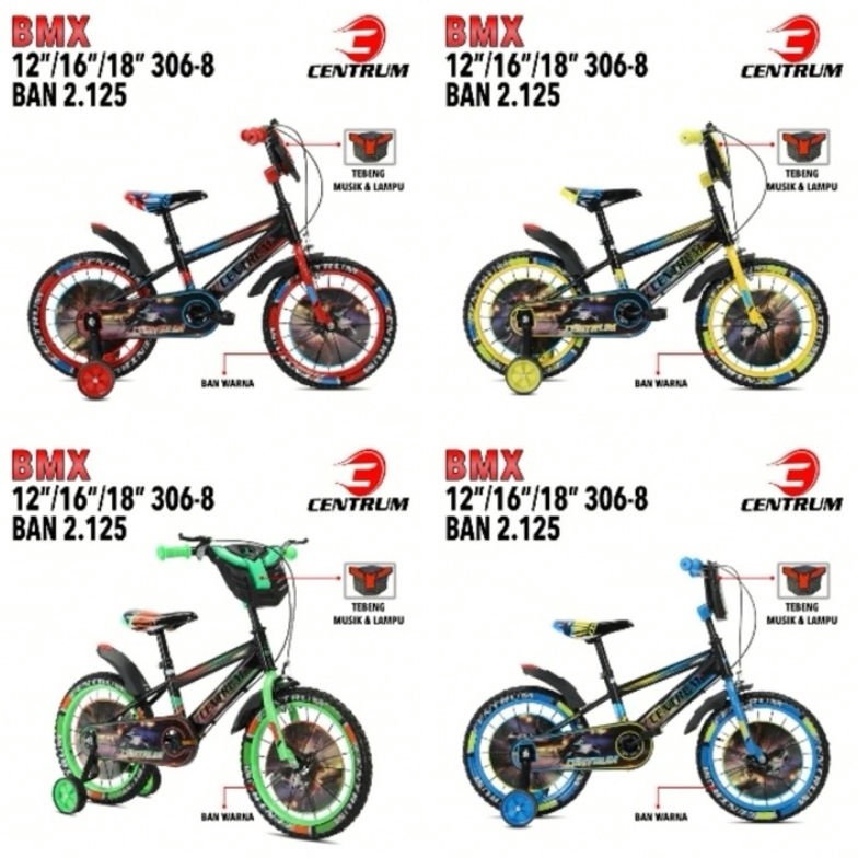 KODE Y16F Sepeda Anak BMX Ukuran 12  16  18 Centrum CT 66261 Murah  Sepeda Cowok Anak BMX Ukuran 12 