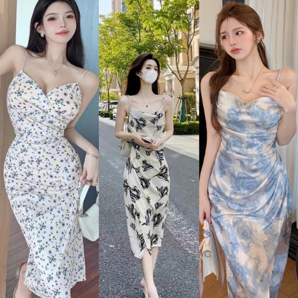 KODE R15V Zavanese   COD dress panjang wanita gaun wanita One Set Wanita Mezzaluna Longdress