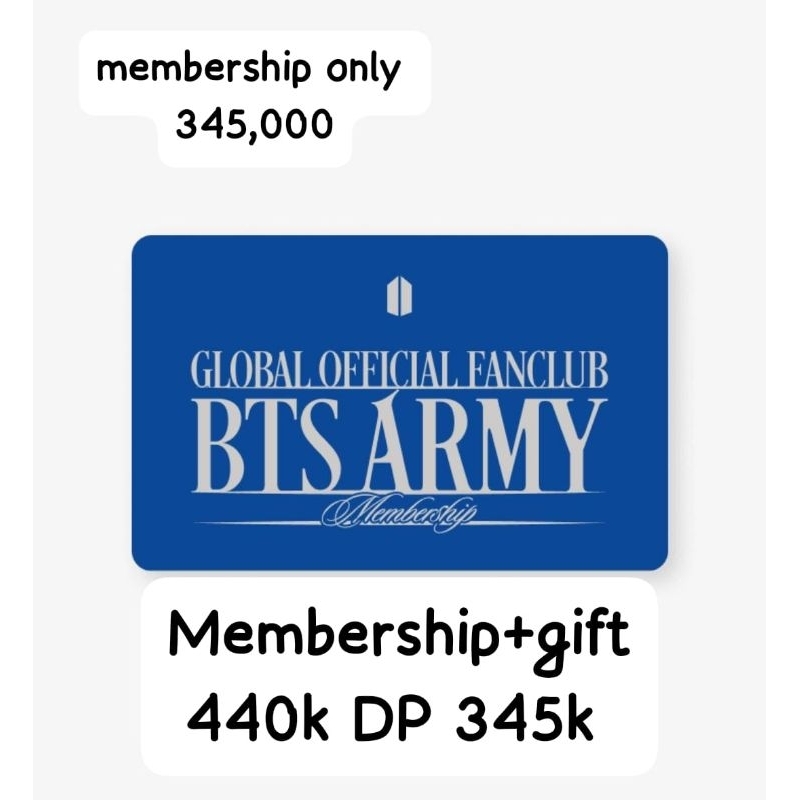 MEMBERSHIP + MEMBERSHIP GIFT  BTS ONLY MURAH