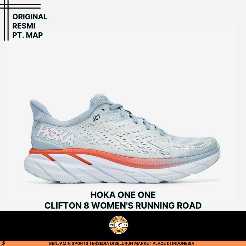 HOKA CLIFTON 8 WOMENS RUNNING ROAD 119394BFPA Original resmi 41⅓