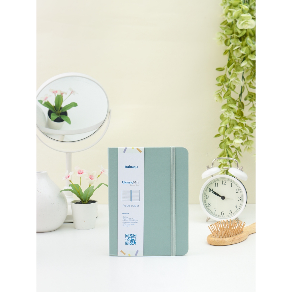 

bukuqu Classic Notebook Uk B6 - Hijau Mint, Polos