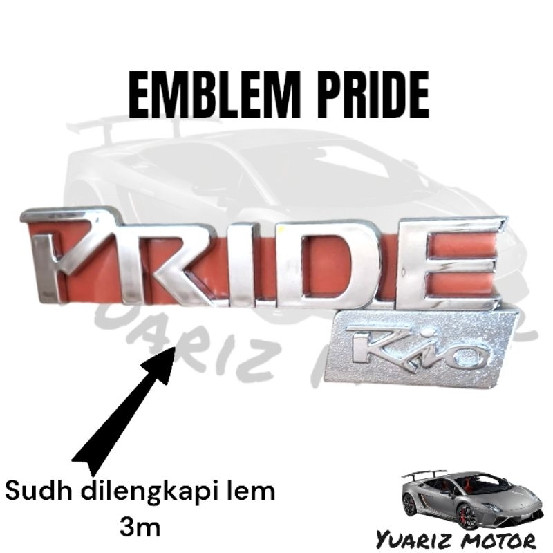 Emblem logo Tulisan pride Rio kia 2007-2023 original emblem tulisan pride rio chrome original