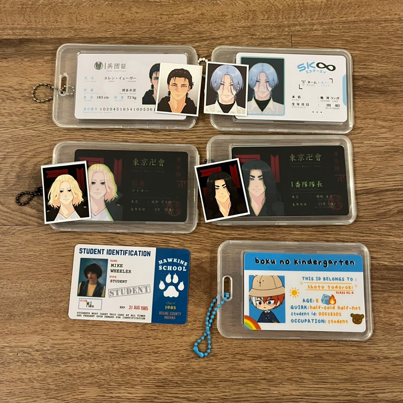 

PRELOVED ANIMERCH ID CARD ANIME DAN STRANGER THINGS | tokyo revengers mikey baji sk8 langa todoroki