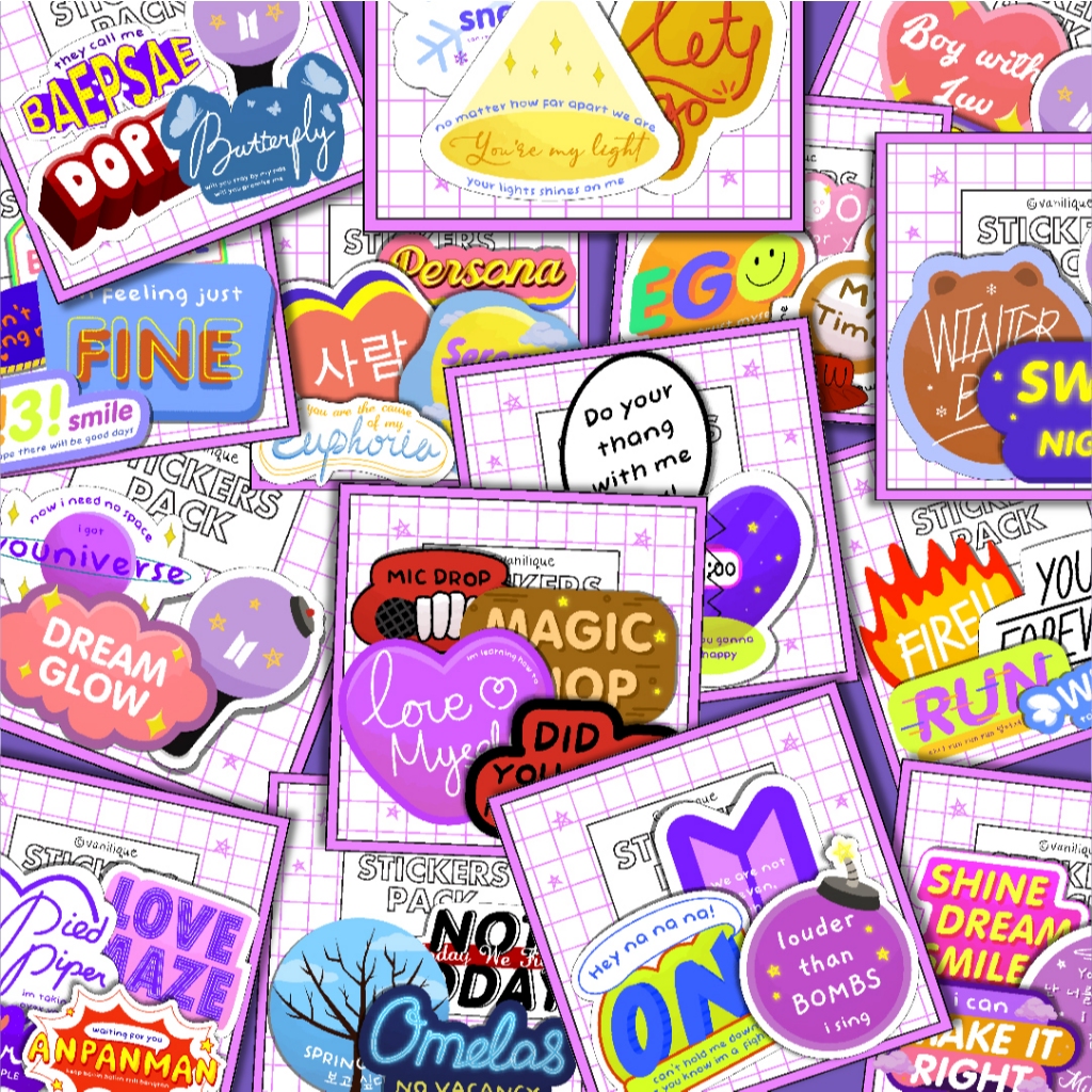 STICKER Lyrics BTS fanart